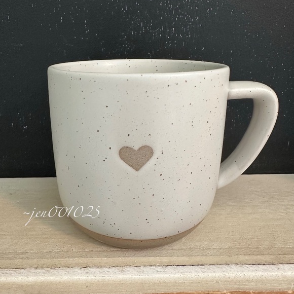 12oz Stoneware Heart Mug Cream/Clay - Hearth & Hand Magnolia - Picture 4 of 11
